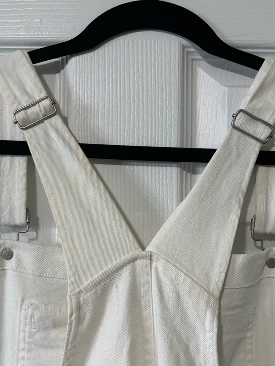 Madewell White Women's Denim Overalls - Picture 6 of 9